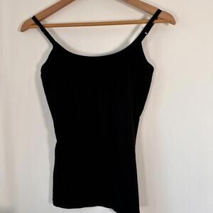 PACT Tank Top Black Organic Cotton Size S Shelf Bra